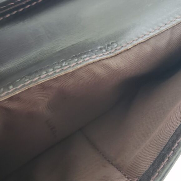 Fendi Zucca Vintage Wallet Canvas Leather Wallet Brown Purse Trifold Large Logo - Picture 5 of 13